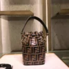 Fendi 4 Color FF Embossed Mini Mon Tresor Bucket Bag Mirror (1:1)