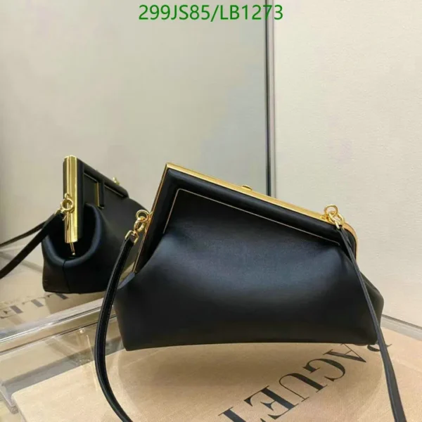 Fendi Shiny Cowhide Small Fendi First Black Mirror (1:1)