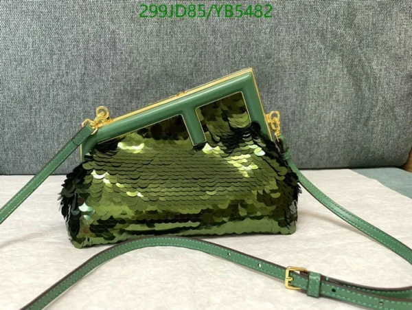 Fendi First Small Bag Embroidered with Gold Sequins Mirror (1:1)