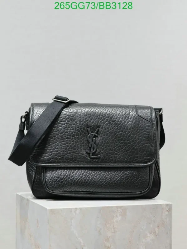 Saint Laurent Niki Messenger Bag Mirror (1:1) – Luxury Black Sheepskin Shoulder Bag