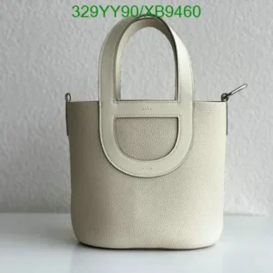 Hermès Leather In The Loop 18 GHW Bag Mirror (1:1) – White Luxury Handbag