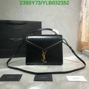 Saint Laurent Smooth Cowhide Medium Classic Monogram Cassandra Top Handle Black Rouge Legion Mirror (1:1) – Luxury Designer Handbag