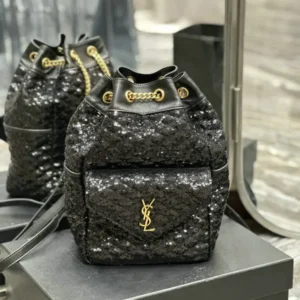 Saint Laurent Joe Quilted Backpack Mirror (1:1) – Luxury YSL Leather Bag