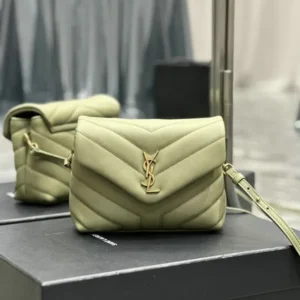 Saint Laurent Loulou Mini Crossbody Bag Mirror (1:1) – Luxury Light Green Leather Purse