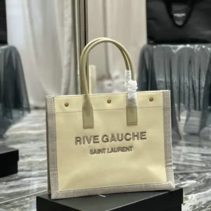 Saint Laurent Rive Gauche Tote Bag Mirror (1:1) – Luxury Canvas & Leather Handbag