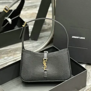 Saint Laurent Mini Le 5 À 7 Shoulder Bag Mirror (1:1) – Black Leather YSL Hobo Bag