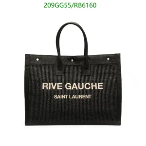 SAINT LAURENT Rive Gauche Tote Bag Mirror (1:1) – Luxury Canvas & Leather Handbag