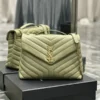 Saint Laurent Loulou Crossbody Bag Mirror (1:1) – Luxury Light Green Leather Handbag