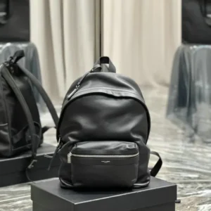 Saint Laurent Joe Quilted Backpack Mirror (1:1) – Black Leather Luxury Bag