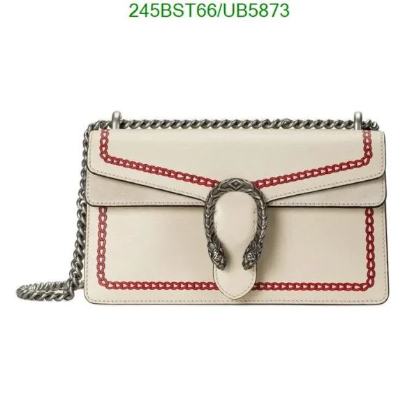 GUCCI Dionysus Leather Portable Crossbody Bag Shoulder Bag Small Size Ivory White Mirror (1:1) Replica