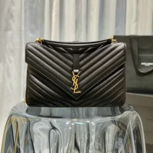 Saint Laurent Collège Shoulder Bag Mirror (1:1) – Chevron Quilted YSL Bag