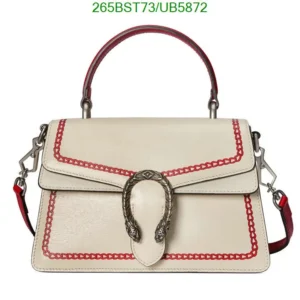 GUCCI Dionysus Leather Shoulder Bag Crossbody Bag Handbag Small Size Women's Ivory White Mirror (1:1) Replica