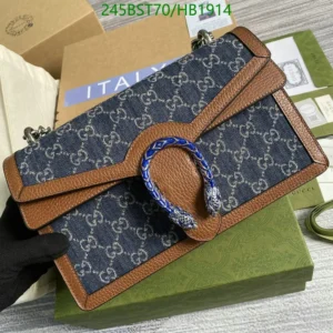 Gucci Dionysus Small GG Shoulder Bag Beige Blue Mirror (1:1) Replica