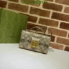 Gucci Shoulder Bag Padlock Berry Print Mini Bag in Beige and Ebony GG Supreme Canvas Mirror (1:1) Replica