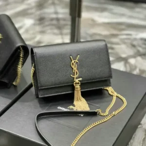 Saint Laurent Kate Small Tassel Grain de Poudre Leather Bag Mirror (1:1) – Luxury YSL Shoulder Bag