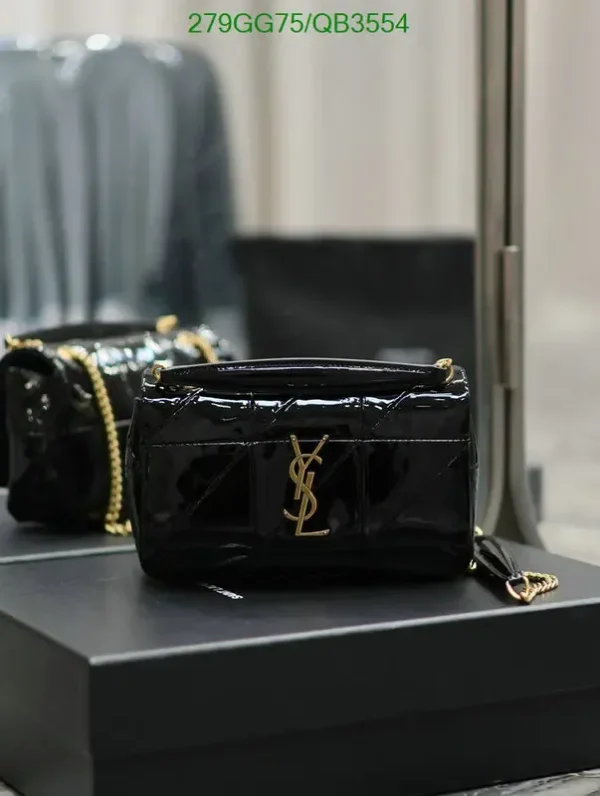 Saint Laurent Patent Patchwork Monogram Jamie Black Mirror (1:1) – Luxury YSL Quilted Shoulder Bag