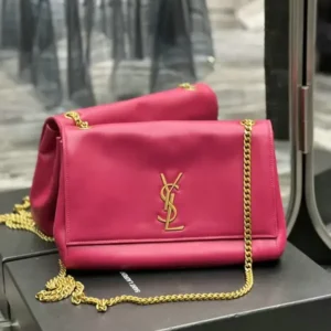 Saint Laurent Smooth Leather Reversible Monogram Kate Satchel Mirror (1:1) – Elegant Pink YSL Bag