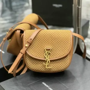 Saint Laurent Leather Classic Monogram Small Kaia Satchel Brown Mirror (1:1) – Luxury YSL Crossbody Bag